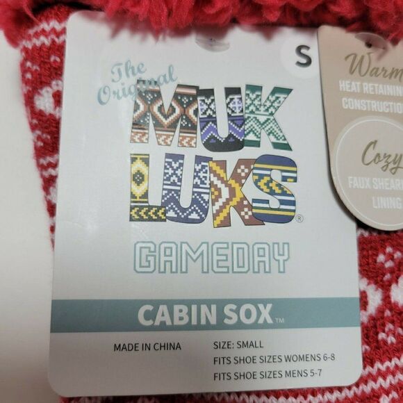 MUK LUKS Slipper Socks Indiana University Hoosiers Small Womens Sz 6-8 Mens 5-7 - Picture 8 of 11